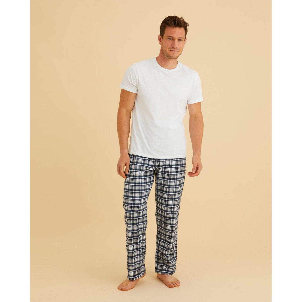 Men's Brushed Cotton Pyjama Bottoms, Bonsoir of London