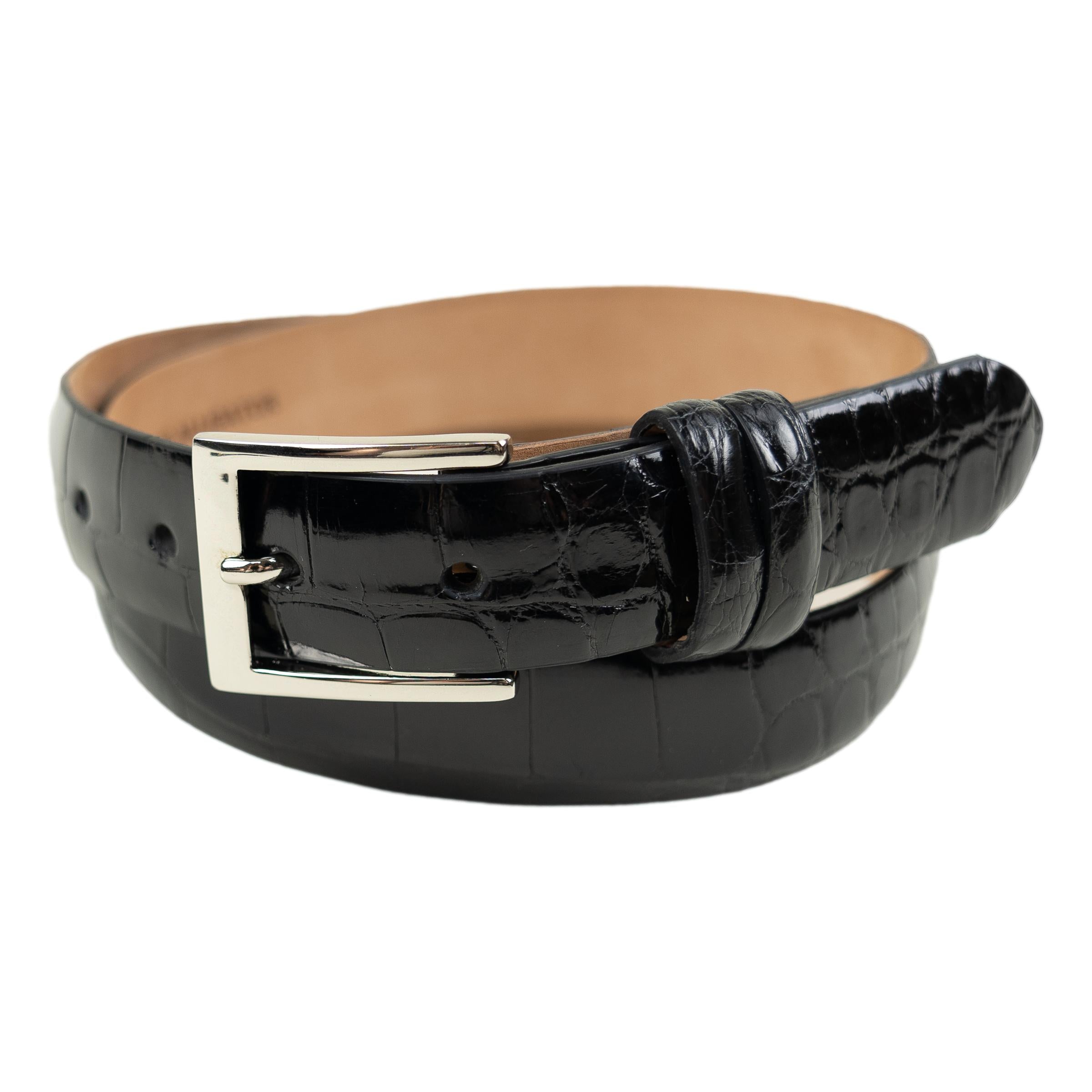 1 1/8" Glazed Alligator Belt