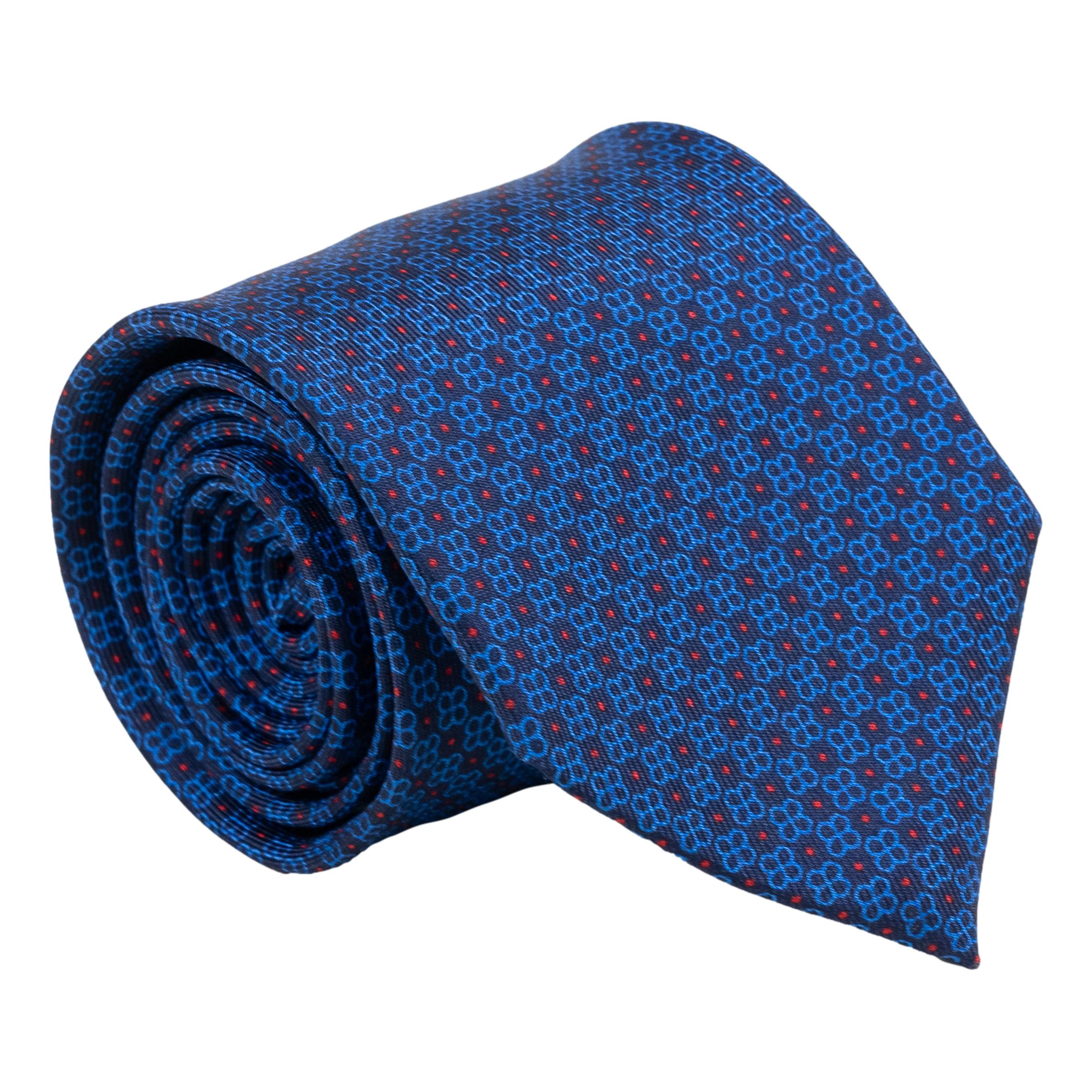 Abstract Four Leaf Silk Tie