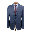 Blue Herringbone with Red Windowpane Lightweight Wool Sport Coat