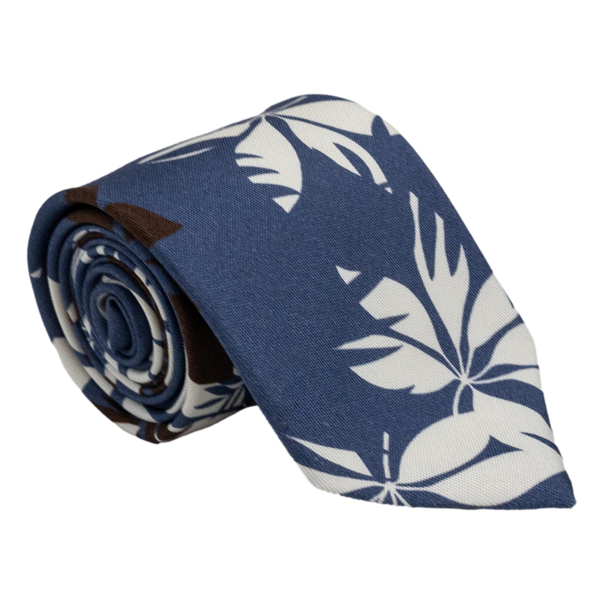 Palms Floral Pattern Silk Tie