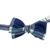 Multi Color Plaid Silk and Linen Bow Tie