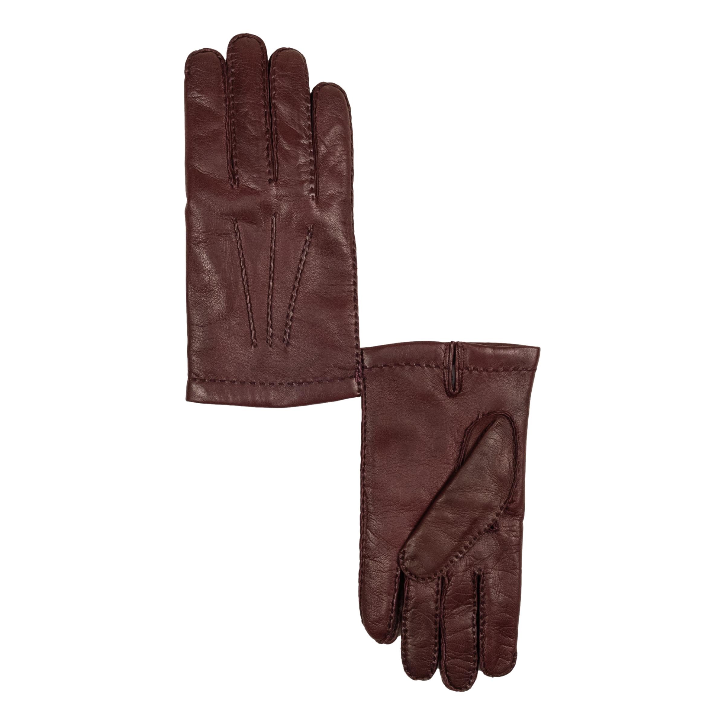 Men's Nappa Leather Gloves with Cashmere Lining and Palm Vent