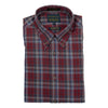 Burgundy and Light Blue Plaid Viyella Sport Shirt