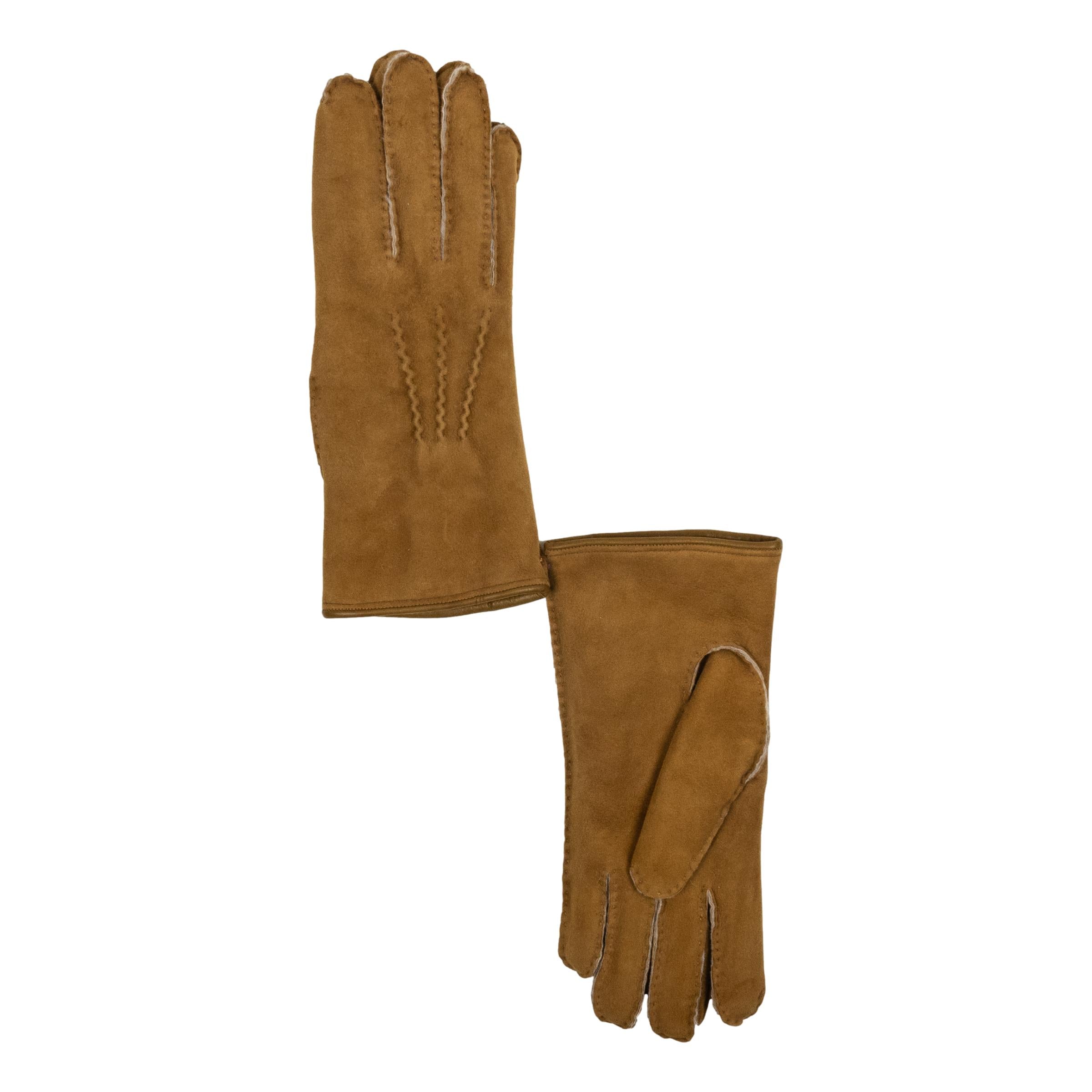 Men's Shearling Gloves with Palm Vent