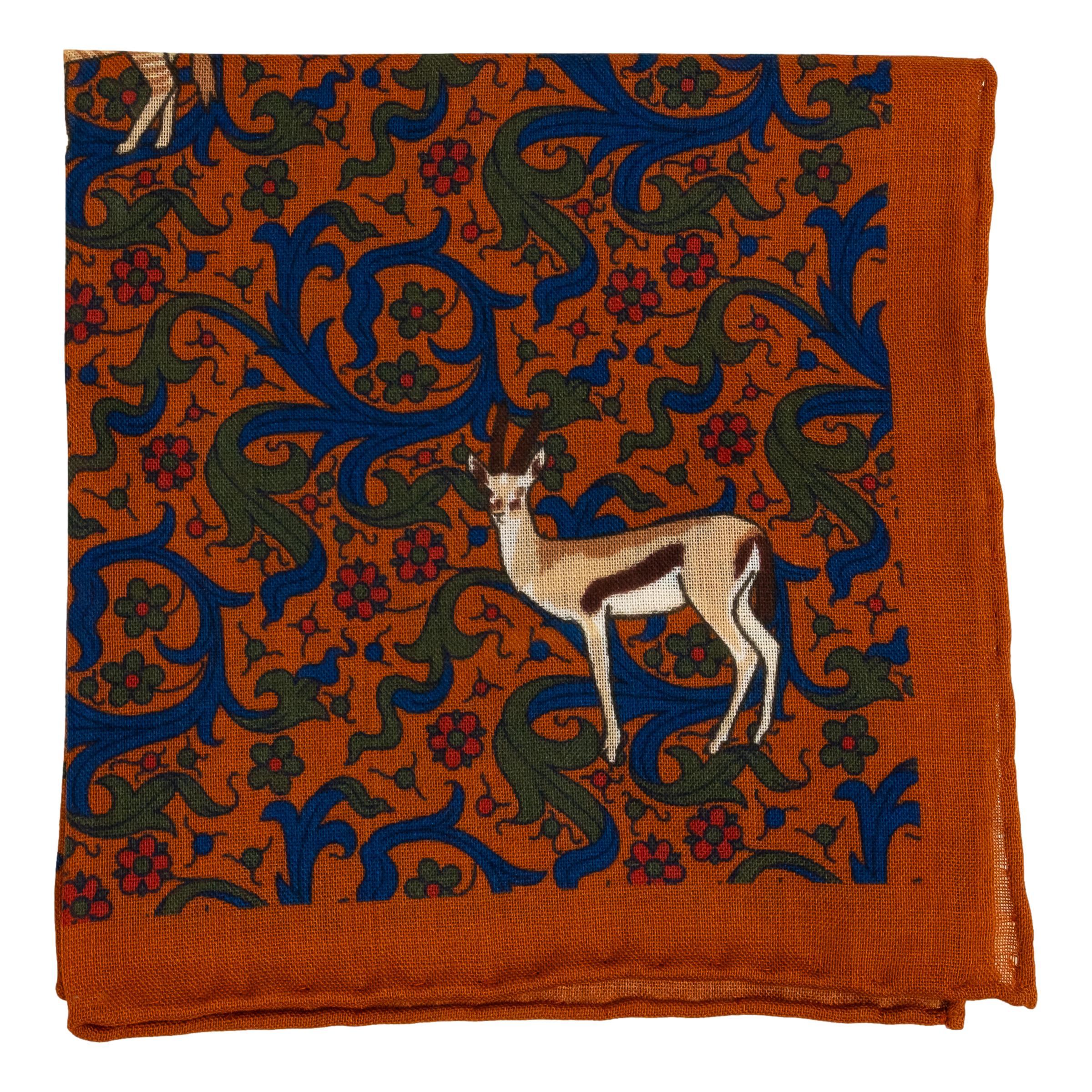 Springbok Wool and Silk Pocket Square