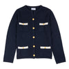 Claudia Navy Cashmere Cardigan