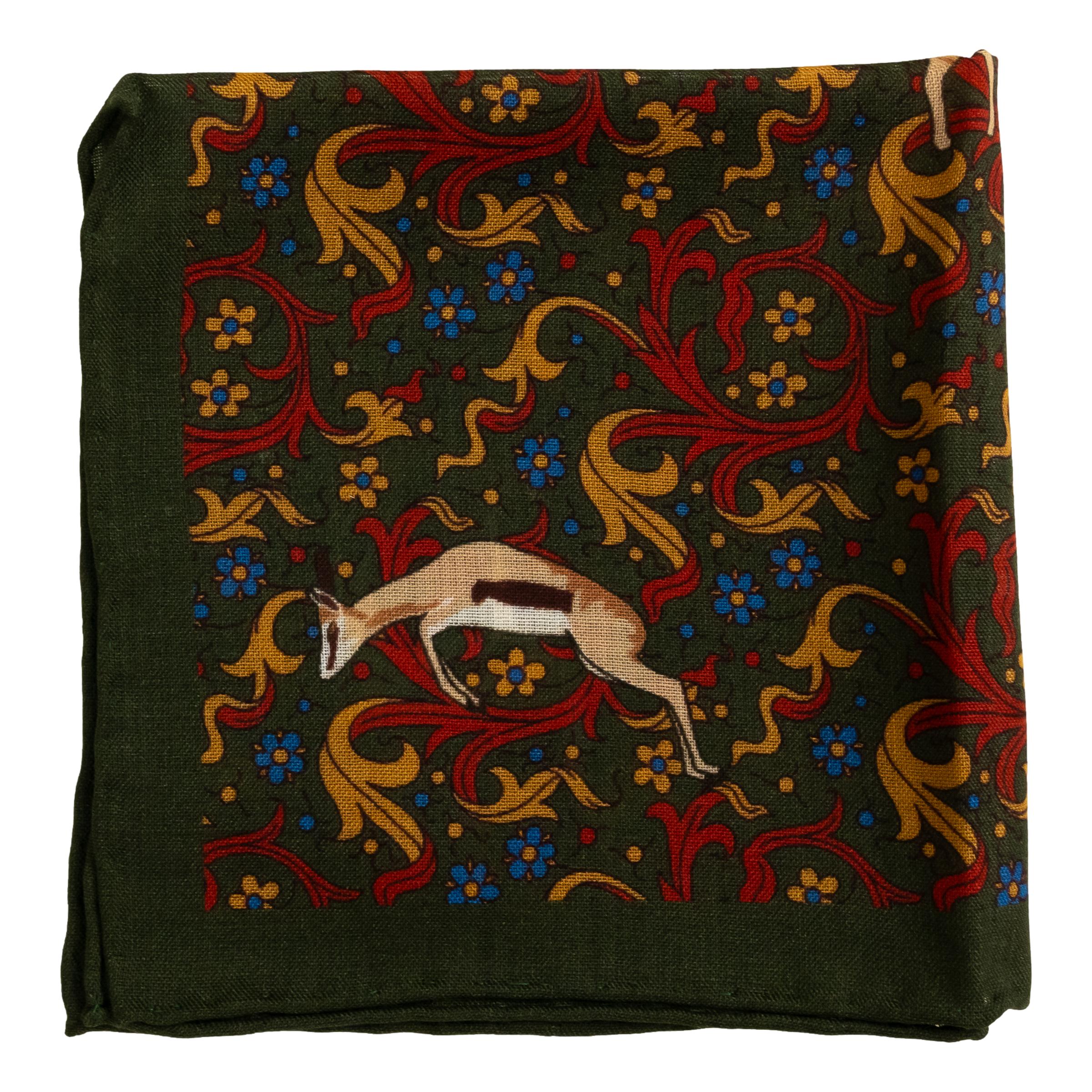 Springbok Wool and Silk Pocket Square