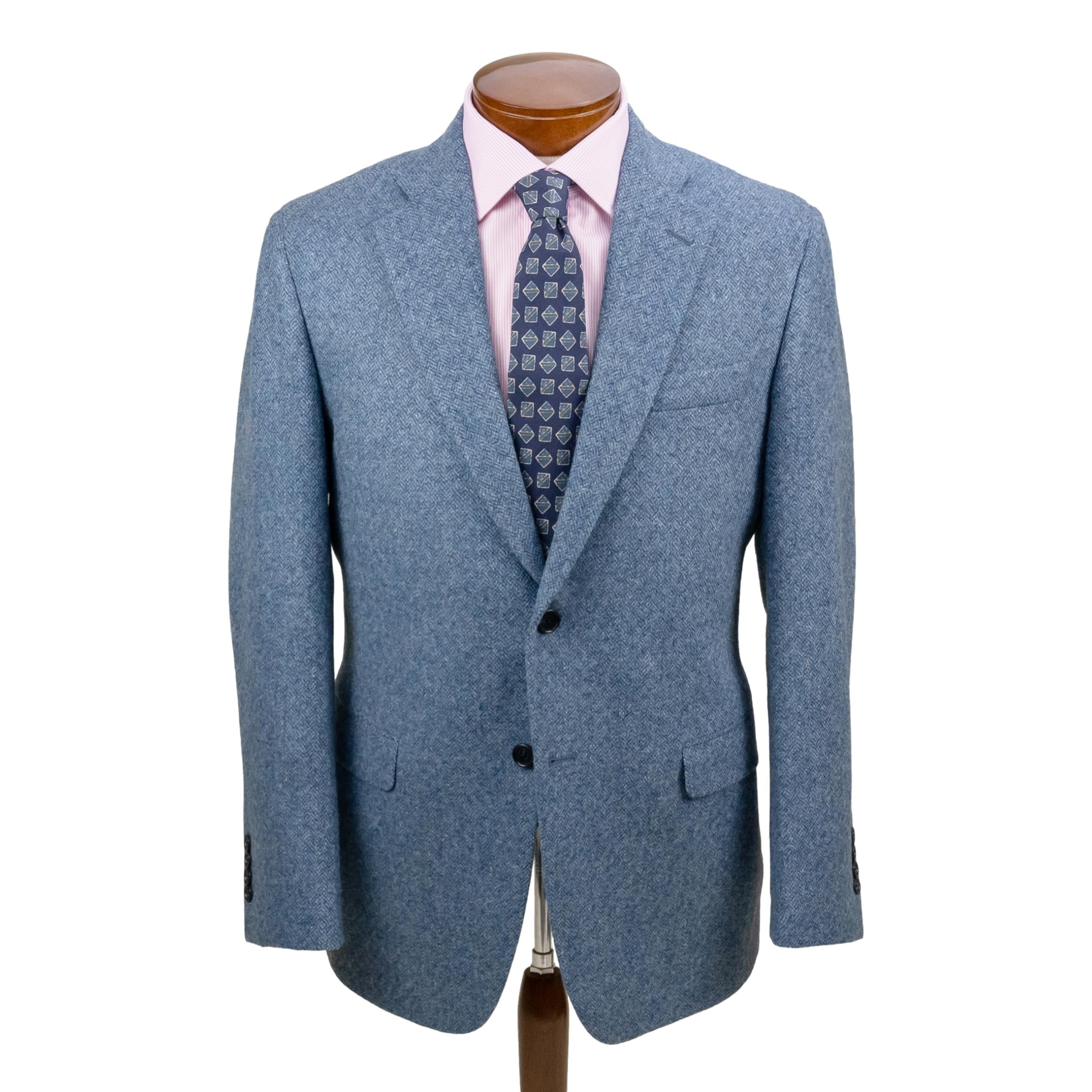 Light Blue Heritage Featherbone Wool Tweed Sport Coat