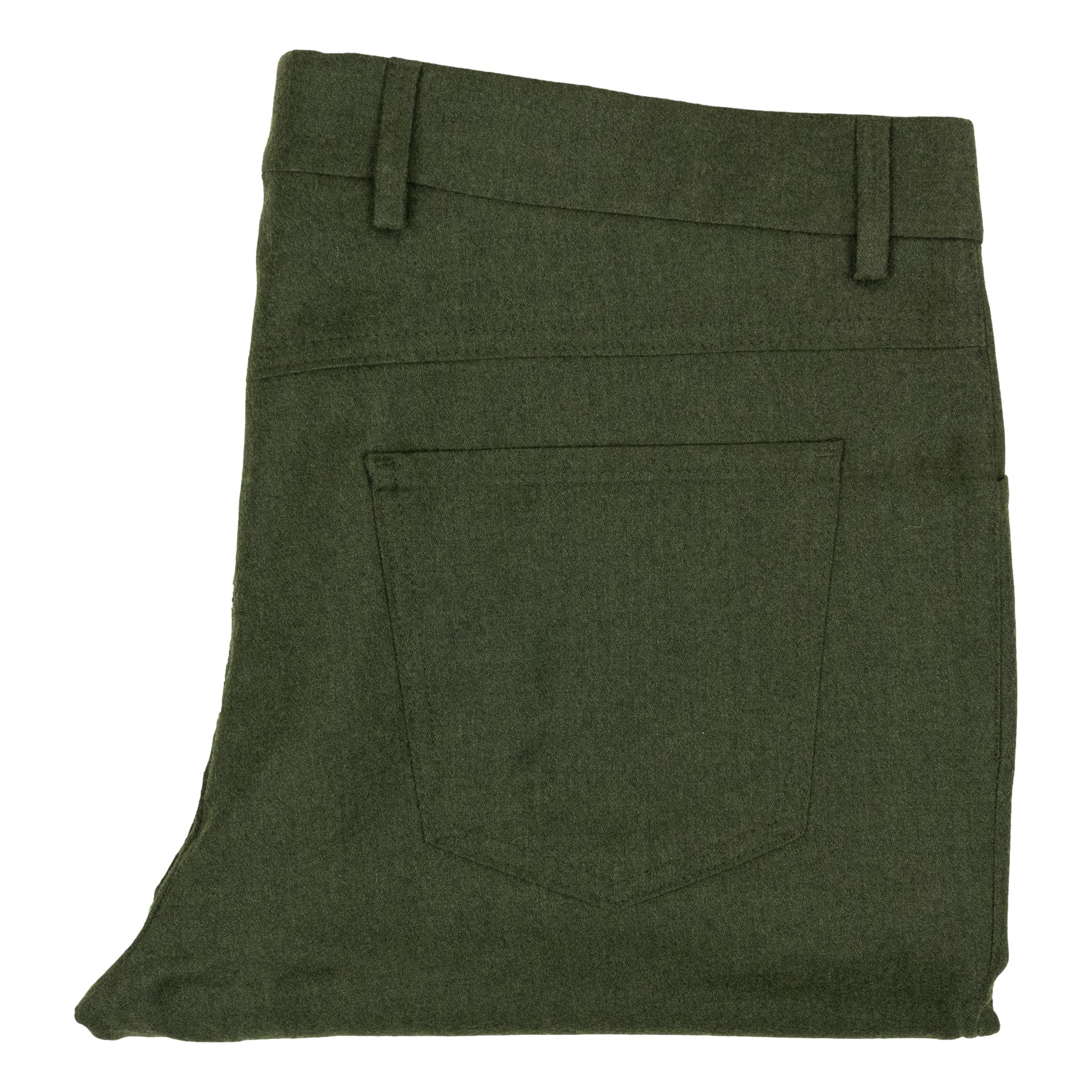 Wool Cashmere Blend Flannel 5-Pocket Trouser