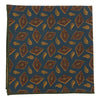 Diamond and Paisley Pattern Silk Pocket Square