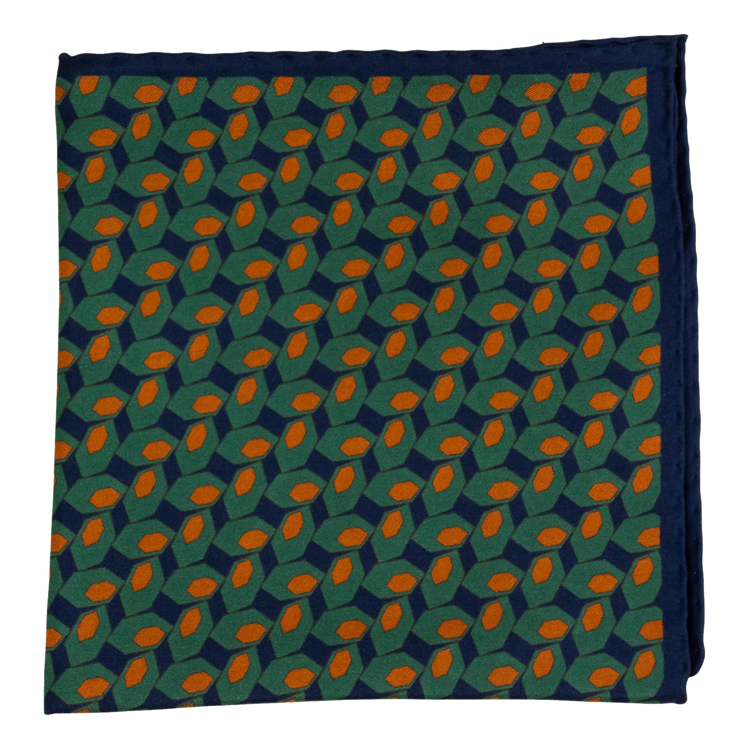 Hexagonal Silk Pocket Square