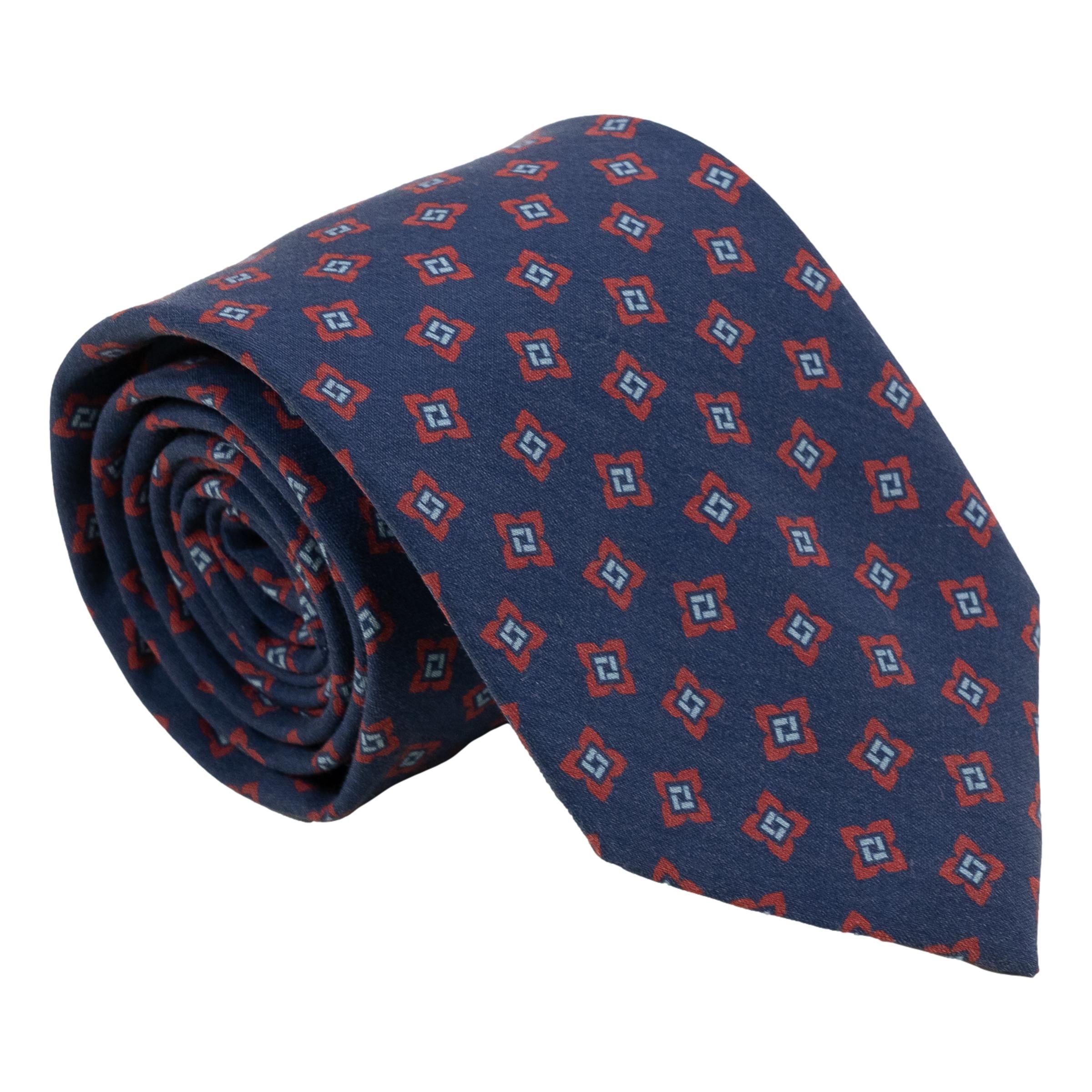 Lucca Abstract Diamond Silk Tie