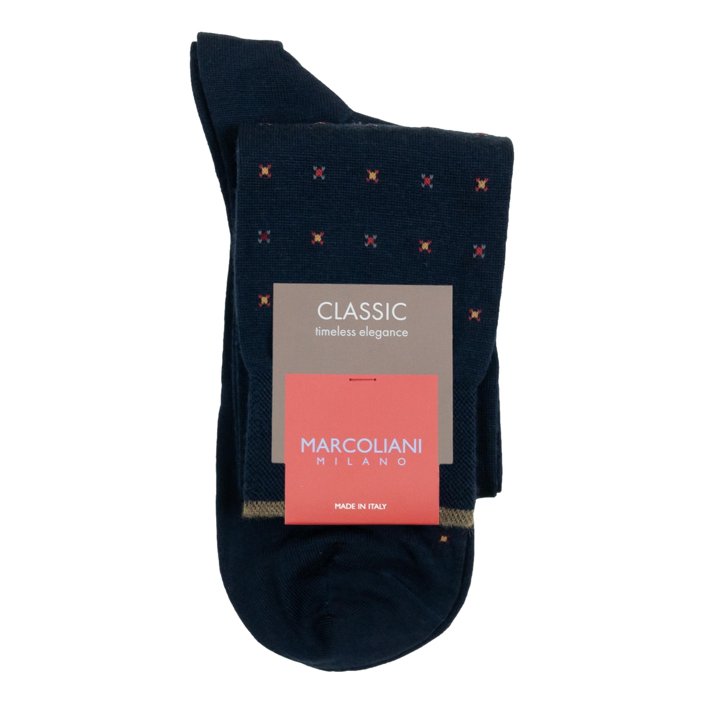 Micro Tie Merino Wool Over-the-Calf Dress Sock