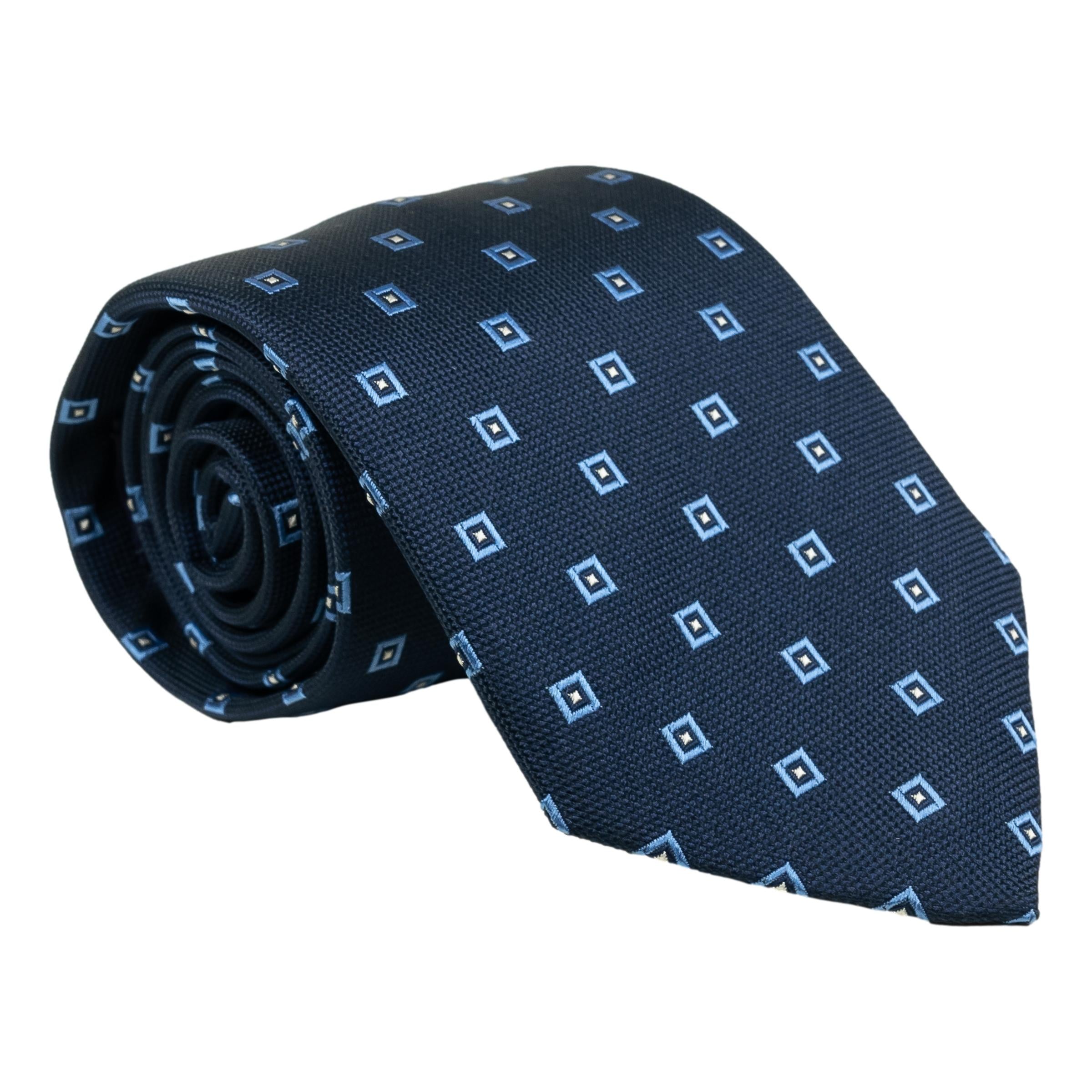 Square Bullseye Woven Silk Tie