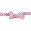 Pink, Light Blue, and White Reppe Stripe Silk Bow Tie