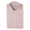 Pink, Maroon, and Olive Tattersall Spread Collar Sport Shirt