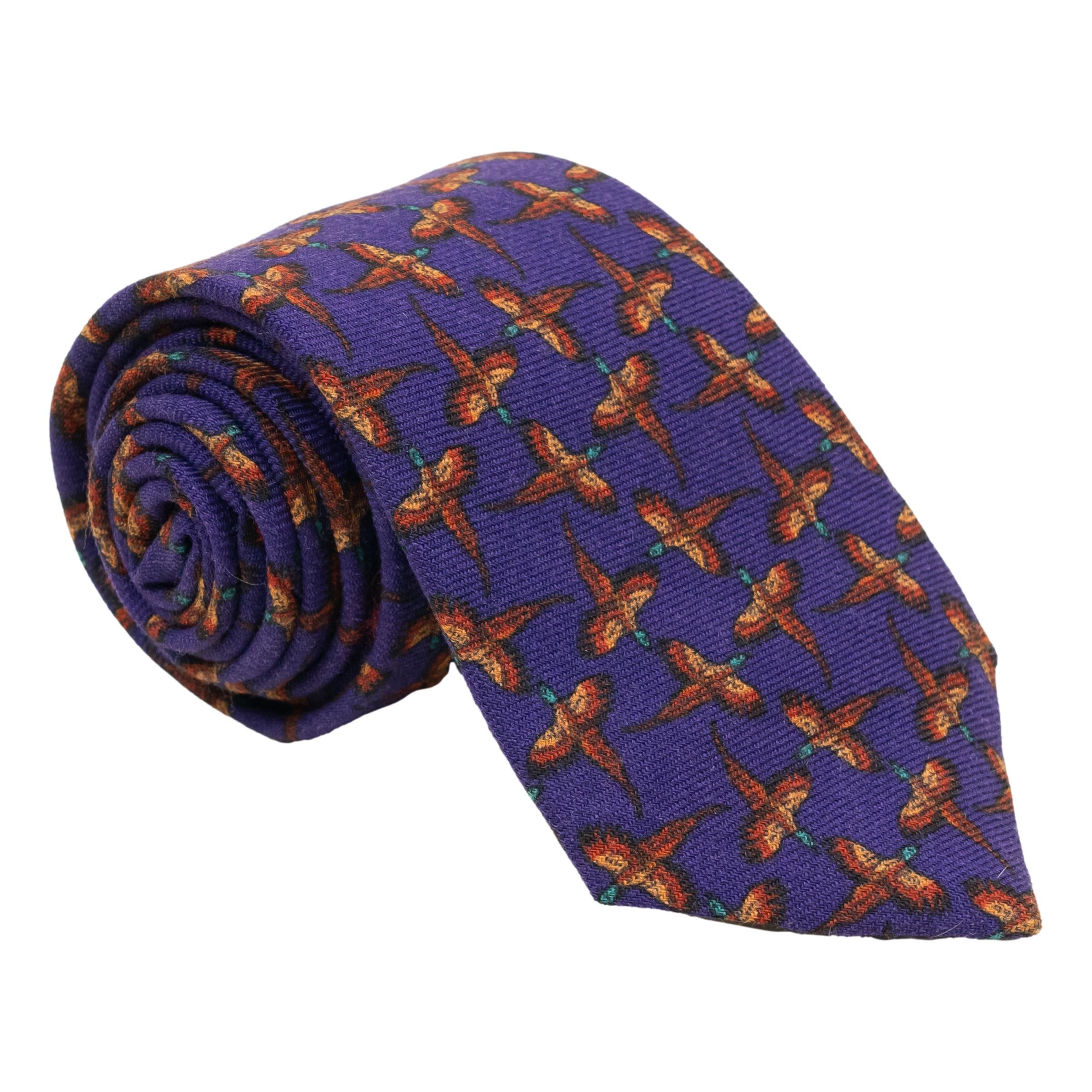 Flushed Pheasant Wool Tie