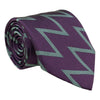 Purple and Verdigris Jagged Stripe Tie