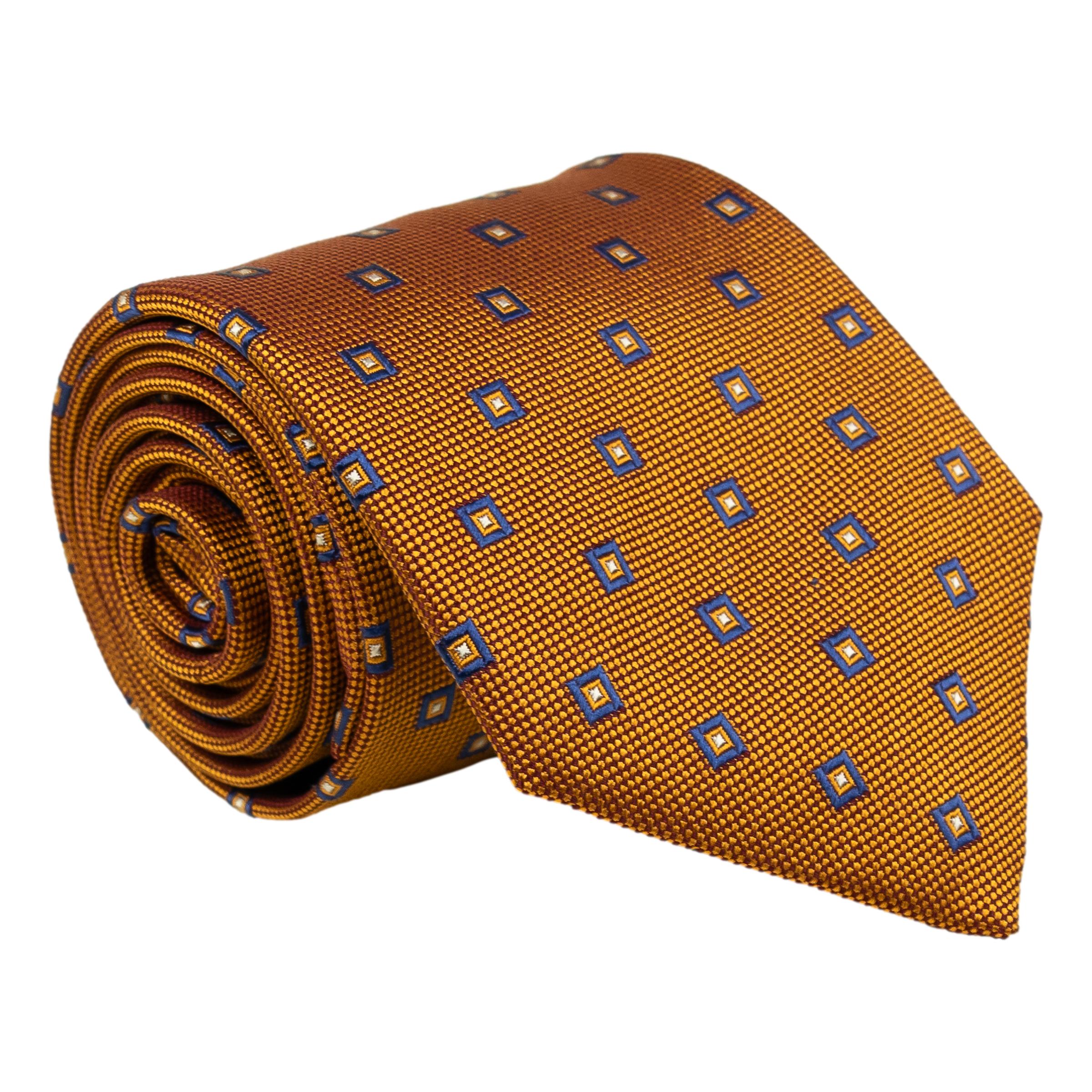 Square Bullseye Woven Silk Tie