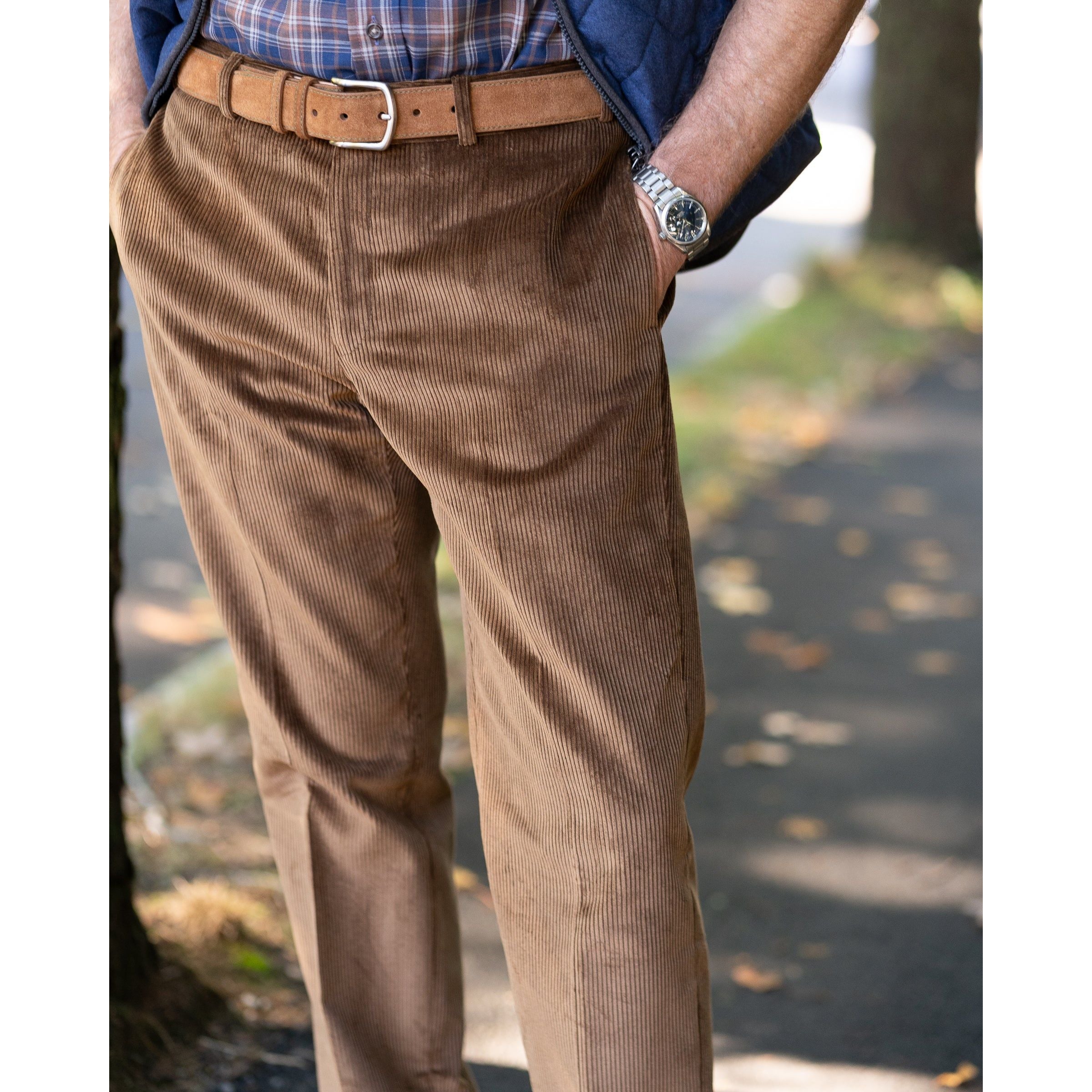 Corduroy Plain Front Trouser