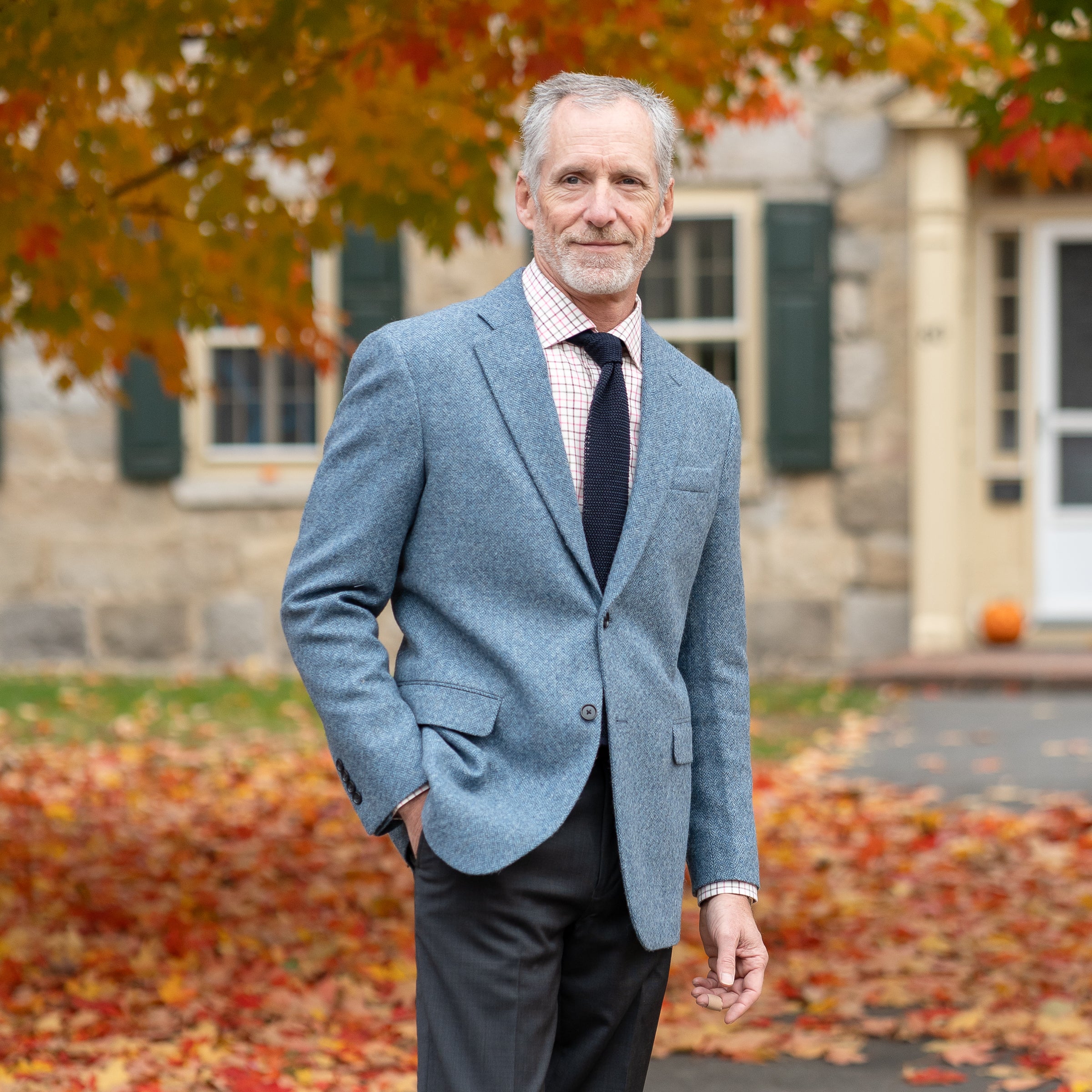 Light Blue Heritage Featherbone Wool Tweed Sport Coat