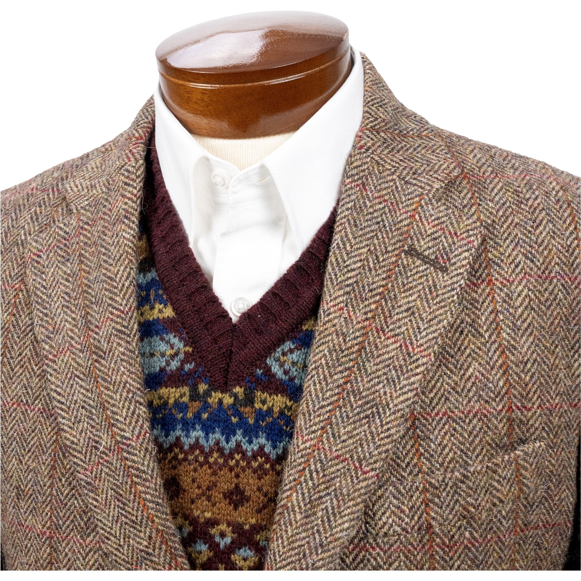 100% Wool Fairisle V-Neck Sweater Vest