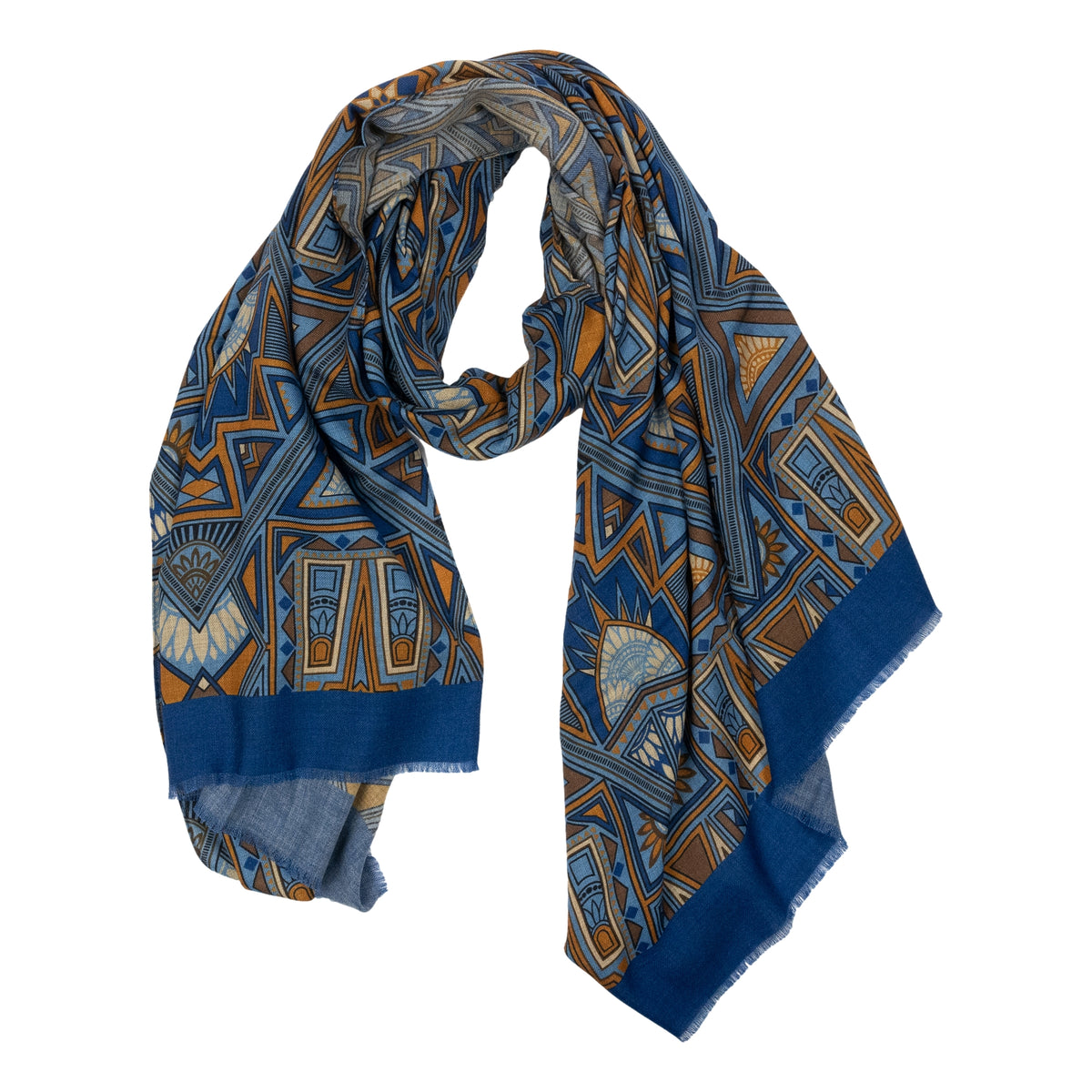 Mosaic Patterned Wool Scarf – The Andover Shop