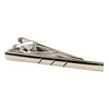 Silver Diagonal Stripe Tie Bar