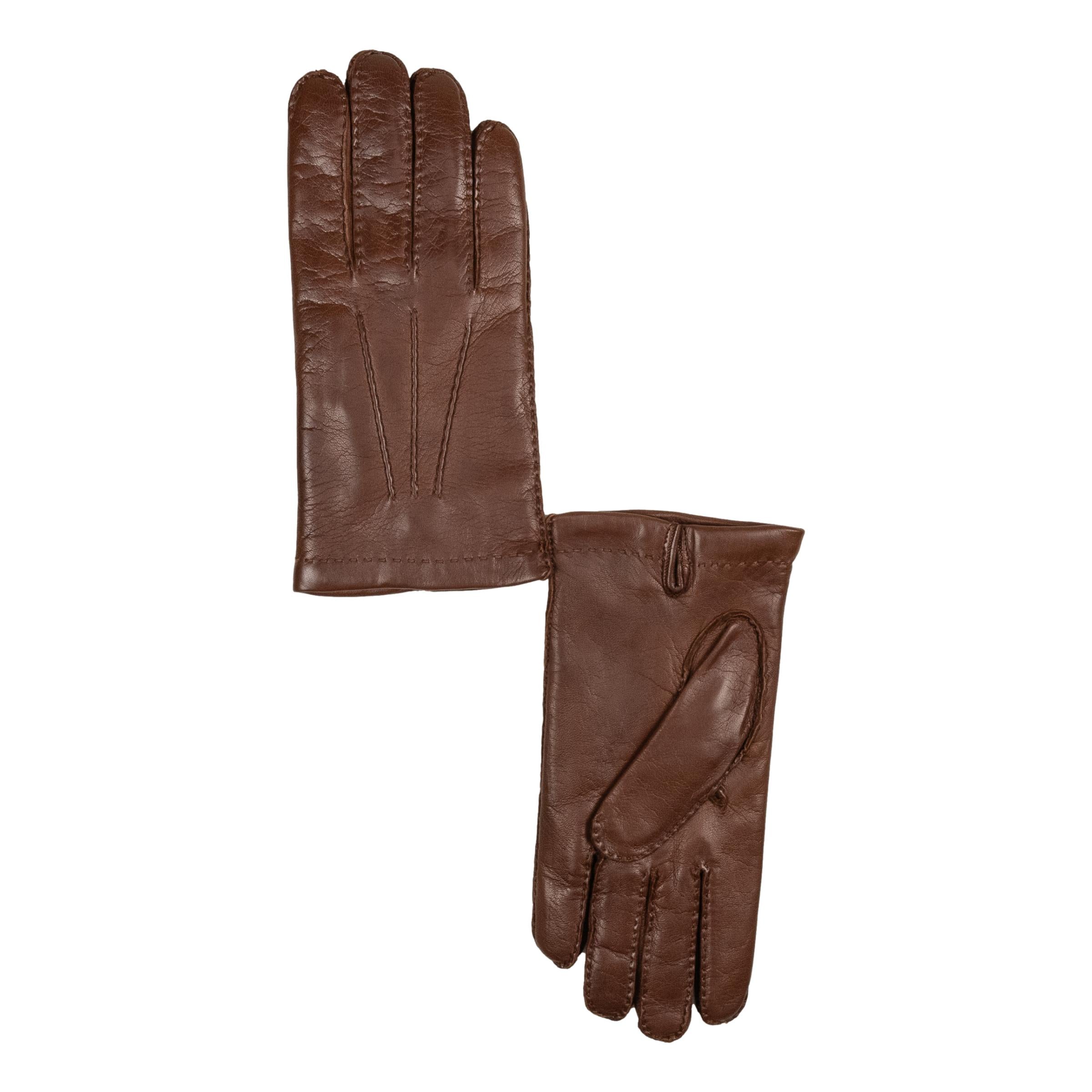 Men's Nappa Leather Gloves with Cashmere Lining and Palm Vent