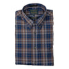 Taupe and Navy Plaid Viyella Sport Shirt