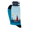 Windsurfers and Sailboats Dress Sock