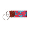 Watermelon Starfish Needlepoint Key Fob