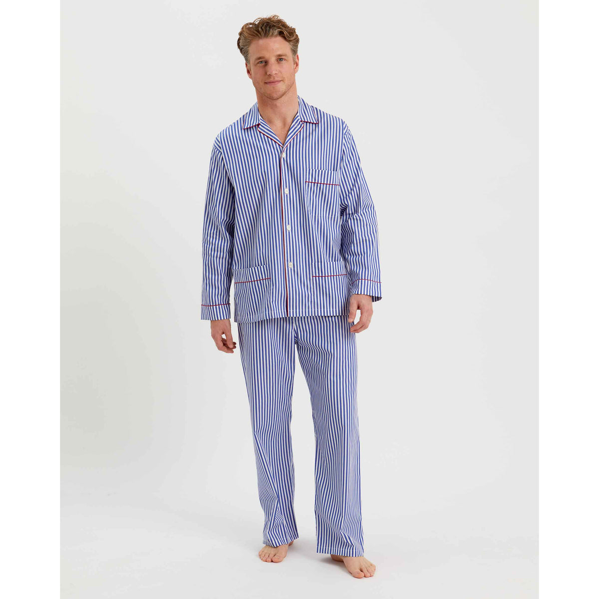 Classic Blue Striped Pyjamas – The Andover Shop