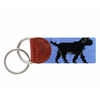 Black Lab Needlepoint Key Fob