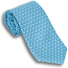 Teal Golf Motif Silk Tie