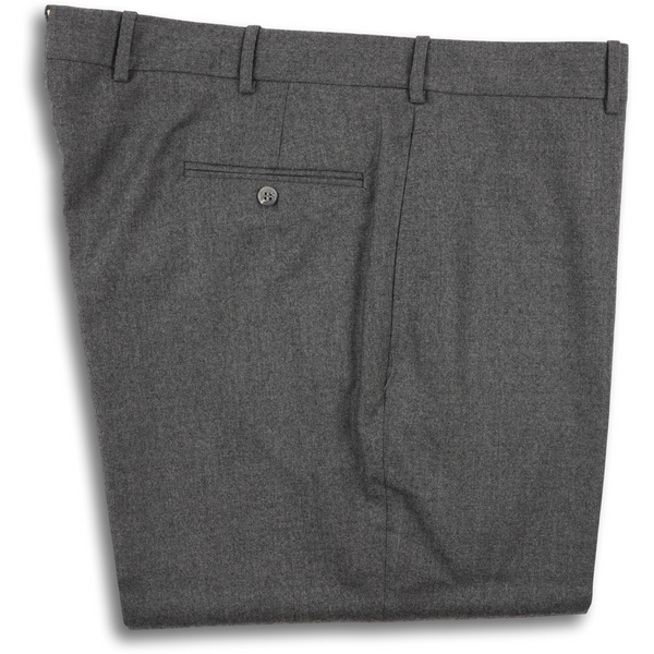 Berwich | Medium Grey Wool Flannel Trousers – Baltzar